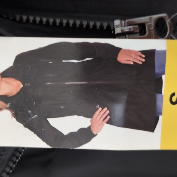 New Lucky Brand Long Black Rain Coat Windbreaker Jacket Packable Small - Picture 6 of 12